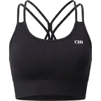 ICANIWILL Ribbed Define Seamless Sports Bra, Black