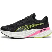 Puma Magnify NITRO 2 Women's Running Shoes, Shoes, Black/Lime Pow/Poison Pink, 38