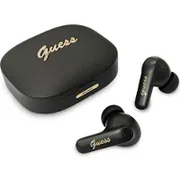 GUESS Script Metal Logo trådløse øretelefoner med liveoversættelse - Sort