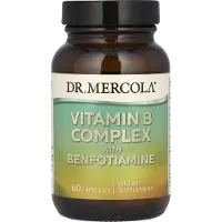Dr. Mercola , Vitamin B Kompleks med Benfotiamine, 60 Kapsler