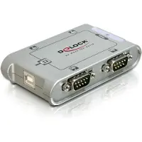 DeLOCK USB 2.0 to 4 port serial HUB - Seriel adapter - USB 2.0 - RS-232 x 4