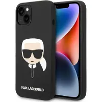 Karl Lagerfeld Karl's Head MagSafe-etui i silikone til iPhone 14 Plus - sort