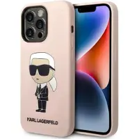 Karl Lagerfeld Ikonik MagSafe-etui i silikone til iPhone 14 Pro - pink