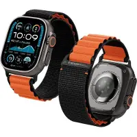 Spigen Fabric Band (hook) - black orange - Apple Watch 49mm/46mm/45mm/44mm