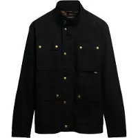 Superdry Superdrytil mænd. M5012190A Merchant Wax Racer Jacket sort (M), Casual, Bomuld