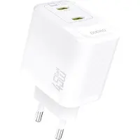 Dudao A28PEU PD 45W GaN 2xUSB AC Charger - White