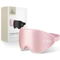 Tech-Protect EyeShade Ergonomisk 3D-sovemaske med justerbar rem - Baby Pink