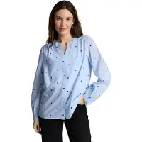 Tom Tailor Bluse lyseblå / sort