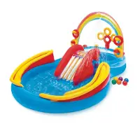 Intex Rainbow Ring Legepool, 175L, 206L, 297x193x135 cm