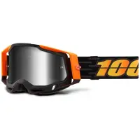 100% briller 100% RACECRAFT 2 COSTUME 2 (linse sølv spejl Anti-Fog, LT 25%+/-5% + klar Anti-Fog linse, LT 88%-92% + 10 udskiftelige remser) (NY)