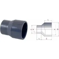 Cepex Pvc Reduktionsstykke Ø200-180x110 Konisk Han X Hun Til Limning