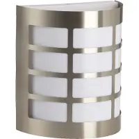 Brilliant Rune, Udendørs vægbelysning, Rustfrit stål, Hvid, Plast, Rustfrit stål, IP44, Have, Terrasse, II