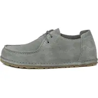 Birkenstock Birkenstocktil mænd. 1030035 Utti Lace lædersko (Regular Fit) grå (44), Fast, Ruskind, Blonder, Casual