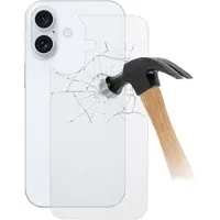 Mtp Products iPhone 16 Plus Skærmbeskyttelse Hærdet Glas til Bagcoveret - 9H - Klar
