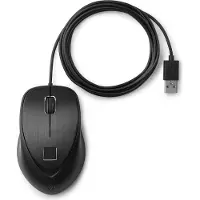 HP Fingerprint - Mus - laser - 3 knapper - kabling - USB - For Windows