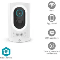 Nedis SmartLife udendørskamera | Spotlight | 3MP Full HD 1296p | IP65 |