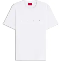 HUGO Bluser & t-shirts 'Dorosi' blå / hvid