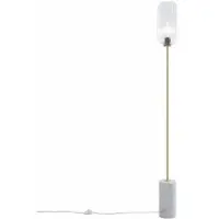 QAZQA Art Deco Gulvlampe Messing med klart glas - Rid