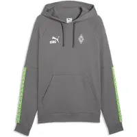 Puma Borussia Mönchengladbach FtblKING Hoodie Men, Clothing, Flat Medium Gray/Green, L