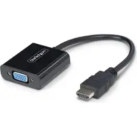 StarTech.com Startech HDMI to VGA Adapter, 1080p, Active Video Converter - Videoadapter - HDMI han til HD-15 (VGA) hun - 18.95 cm - sort - 1080p support, aktiv, b