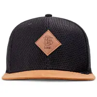 Djinns Hætte 'Honey Knit' cognac / sort