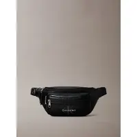 Calvin Klein Bæltetaske 'Monologo Webbing Strap' sort / hvid