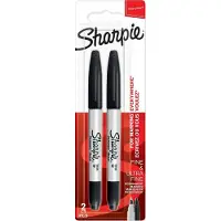 Sharpie Twin Tip Permanent Markers | Fin og meget fin spids | Sort | 2 styk