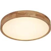QAZQA Skandinavisk loftslampe træ 50 cm inkl. LED dæmpbar - Pecker