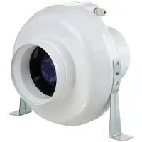 Vents kanalventilator rund 125 mm 230V 61W 260 m³/h 36 dB hvid VK125