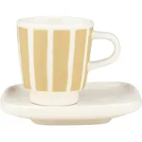 Marimekko Piccolo espressokop med underkop White-sand, 5 cl