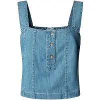 Pepe Jeans Pepe Jeanstil kvinder. PL3051437 Top Bridget blå (L), Casual, Bomuld, Uden ærmer/stropper