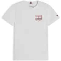 Tommy Hilfiger Shirts 'Outline Flag Logo' hvid