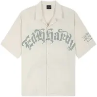 Ed Hardy Skjorte ecru / lysegrå / sort