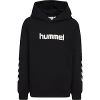Hummel Hættetrøje - HmlJr Reg Logo - Sort m. Print - - 5-6 år (110-116) - Hættetrøje