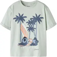 Name it Shirts 'Stitch' navy / pastelgrøn / lyseorange
