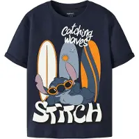 Name it Shirts 'Stitch' navy / royalblå / orange / hvid