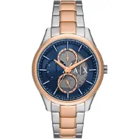 Armani Exchange Herreur AX1874 Dante Blå/Rosaguldtonet stål Ø42 mm