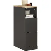 SoBuy Sort natbord med 2 skuffer – 352060 cm