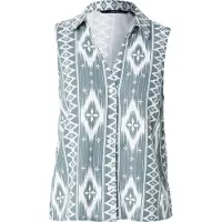 Vero Moda Bluse 'VMMYMILO' pastelgrøn / hvid