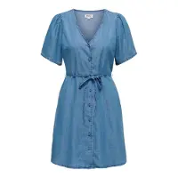 ONLY Blusekjole 'ONLEVIDA-BEA' blue denim