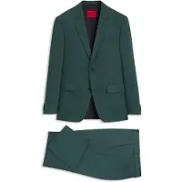 HUGO Slim fit jakkesæt i to dele i twill med performance-stræk