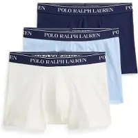 Ralph Lauren Polo Ralph Laurentil mænd. 714830299212 Sæt med 3 boxershorts i elastisk bomuld hvid, blå, marineblå (XXL), Afslappet