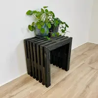 Kabeltromlen Skammel af Traller | Sortbejdset | 47 cm høj