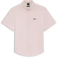 BOSS Skjorte med regular fit i strygelet bomuldsjersey
