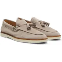 BOSS Ruskindsloafers med kvast