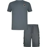 SikSilk Hjemmedragt gylden gul / basalgrå / sort