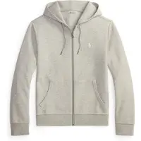 Ralph Lauren Polo Ralph Laurentil mænd. 710881517513 Grå sweatshirt i dobbelt strik med lynlås (XXL), Casual, Bomuld, Lange ærmer