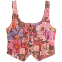 Desigual Vest blå / lys pink / rød