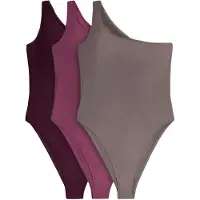 The Set Badedragt taupe / fuchsia / magenta