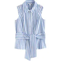 Next Bluse lyseblå / hvid